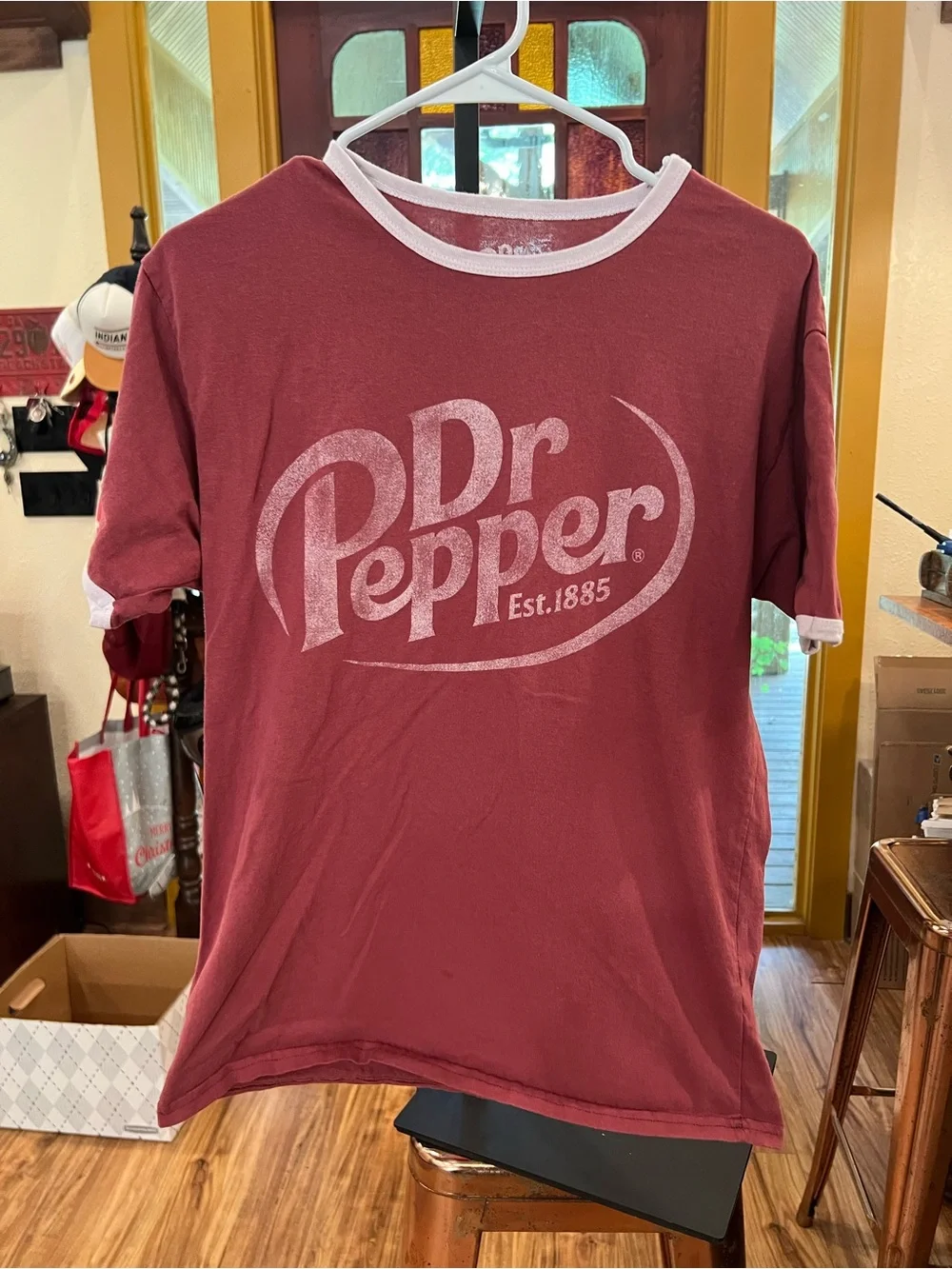 Dr Pepper Men's Short Sleeve Tee in Maroon